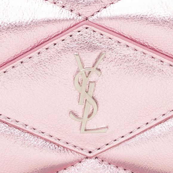 Saint Laurent Metallic Quilted Lambskin Puffer Sade Clutch - Picture 8 of 14